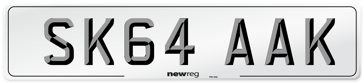 SK64 AAK Number Plate from New Reg
